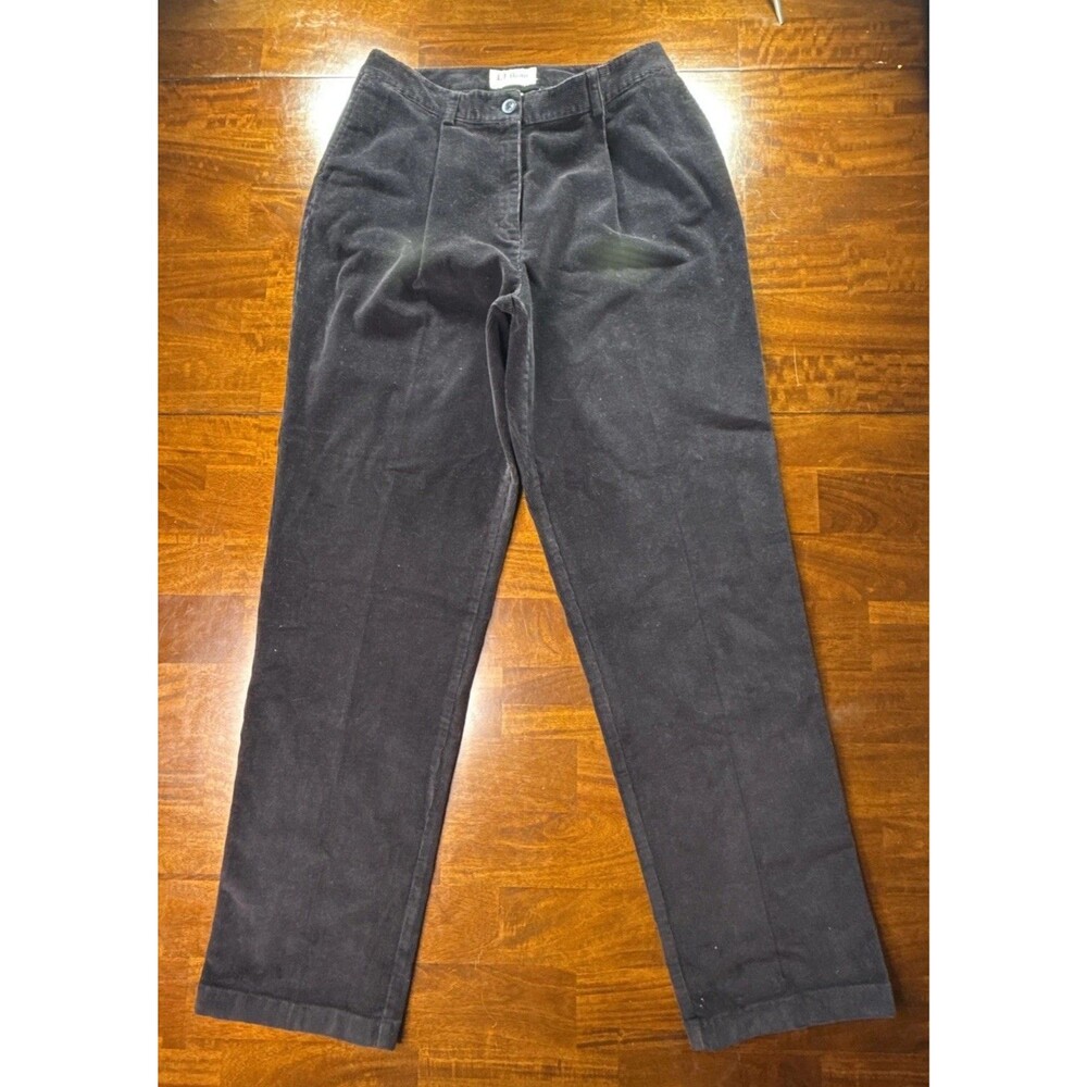 LL Bean Curvy Fit Light Blue Stretch Corduroy Pants Womens Size 12 Tall Outdoor